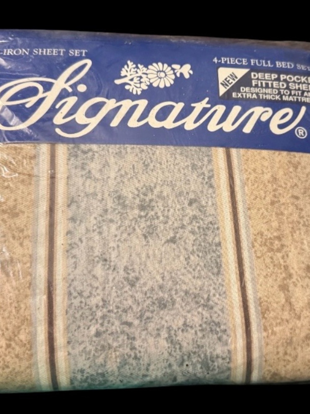Vintage~New~Signature~4 Piece~Full Bed~Sheet Set~Deep Pocket